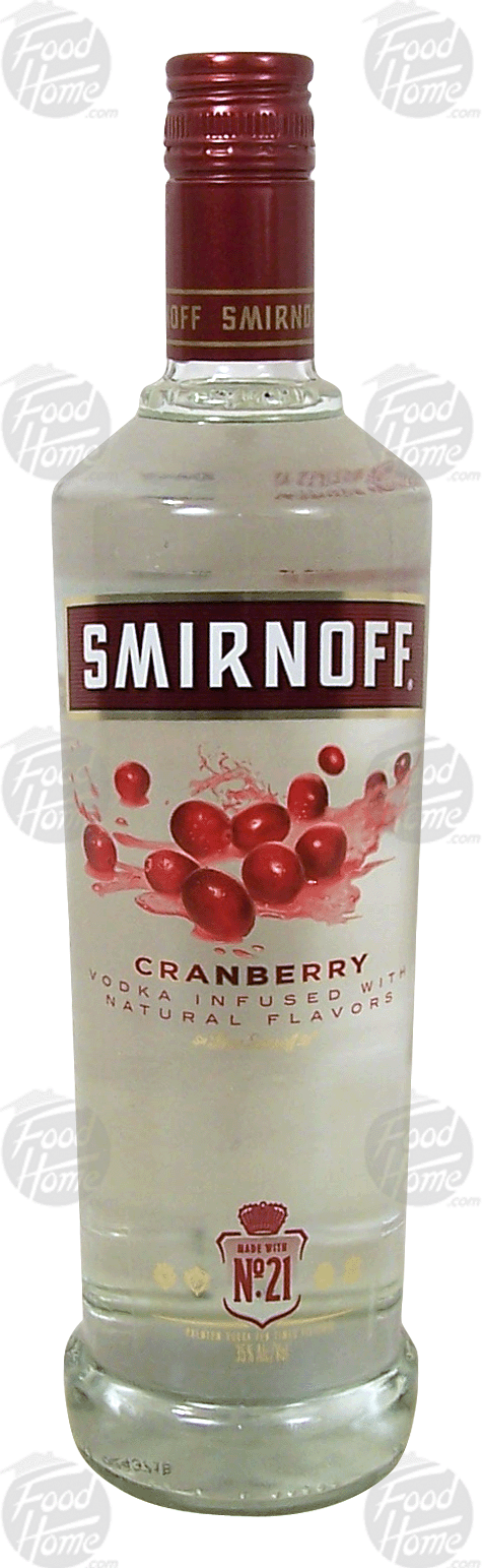 Smirnoff No. 21 cranberry flavor vodka, 35% alc. by vol. Full-Size Picture